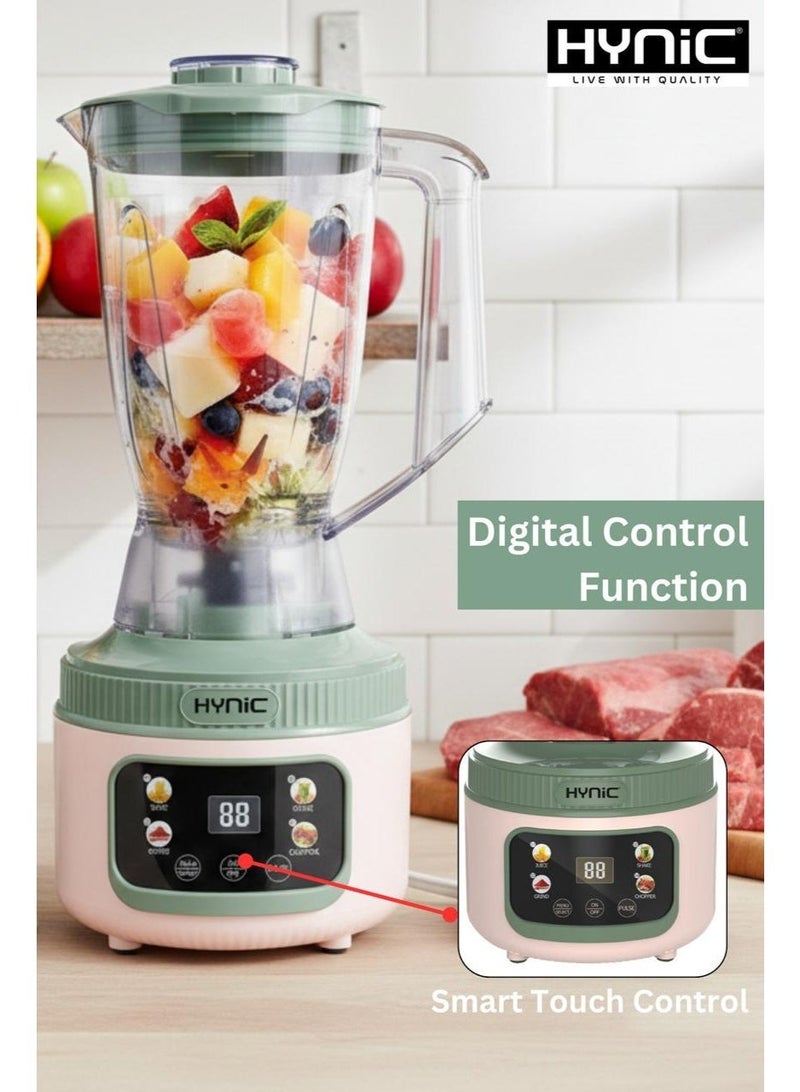 Hynic 3-in-1 Electric Blender & Meat Grinder (800W) | Smart Touch Control Digital Display | 1.8L Unbreakable Jar | Spice Grinder & Food Chopper | Professional Multi-Function Food Processor - Image 4